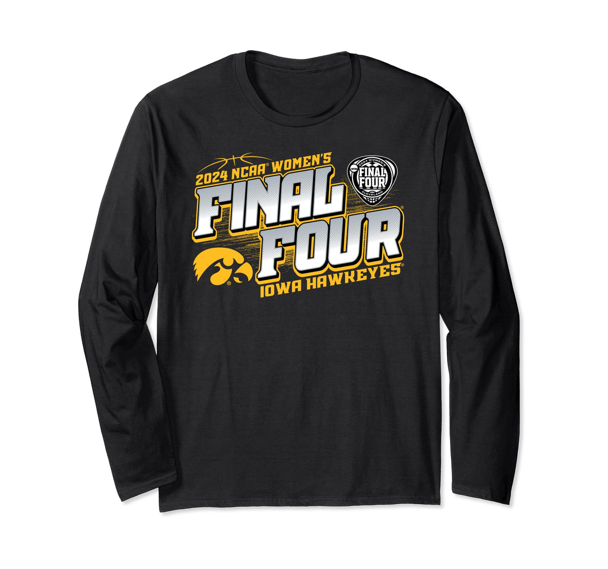 Iowa Hawkeyes Final Four 2024 Women's Basketball Long Sleeve TShirt