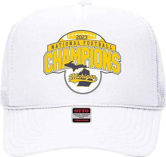 Michigan Football 2023 2024 National Champions Top Hats Review Campus   White Michigan Championship Hat 1200x1200 