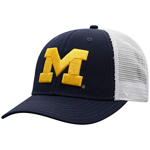 Top of the World Michigan Wolverines Men's Top of the World BB Trucker Hat Team Color Primary Icon, Adjustable