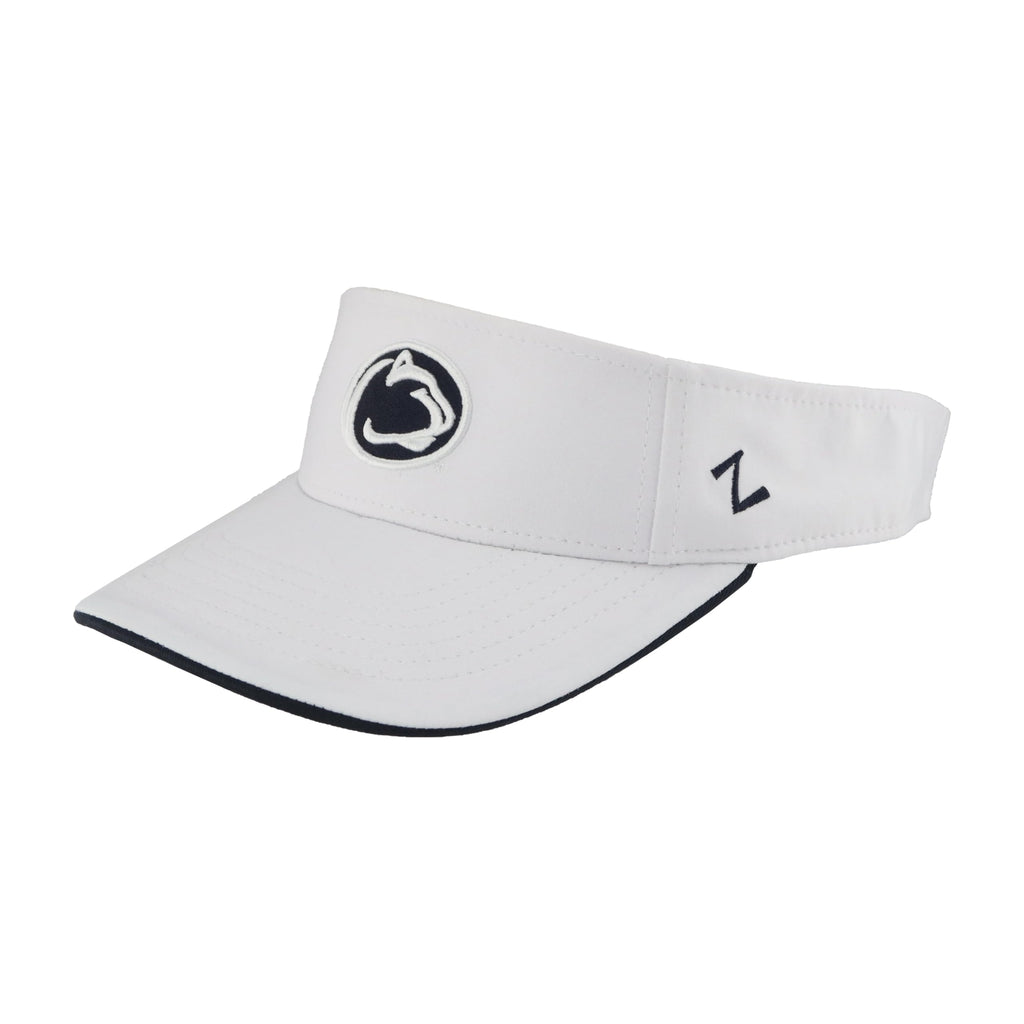 ZHATS Standard NCAA Officially Licensed Visor Impact, White, One Size