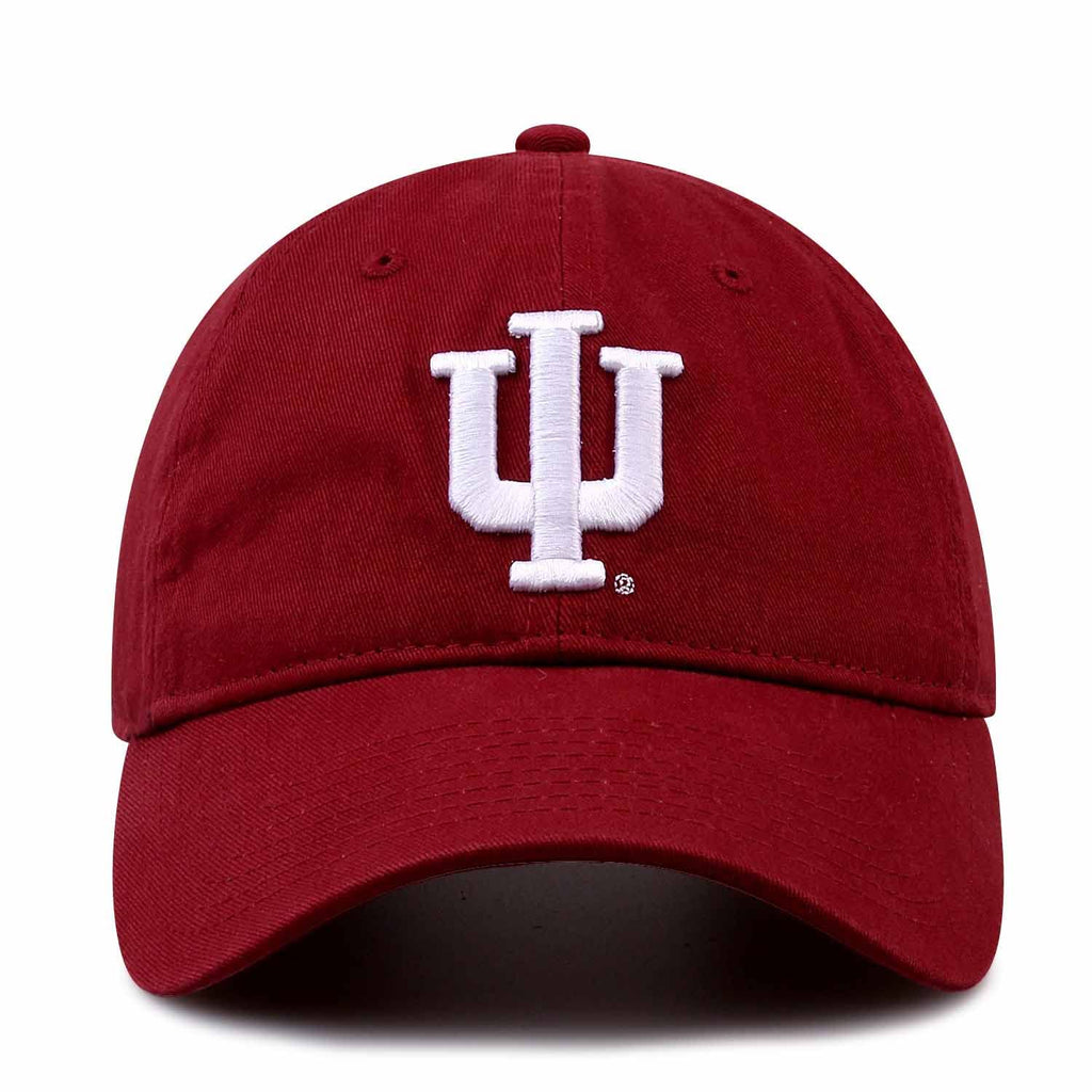 The Game NCAA Adult Relaxed Fit Logo Hat - Embroidered Logo - 100% Cotton - Elevate Your Style and Show Your Team Spirit (Indiana Hoosiers - Cardinal, Adult Adjustable)