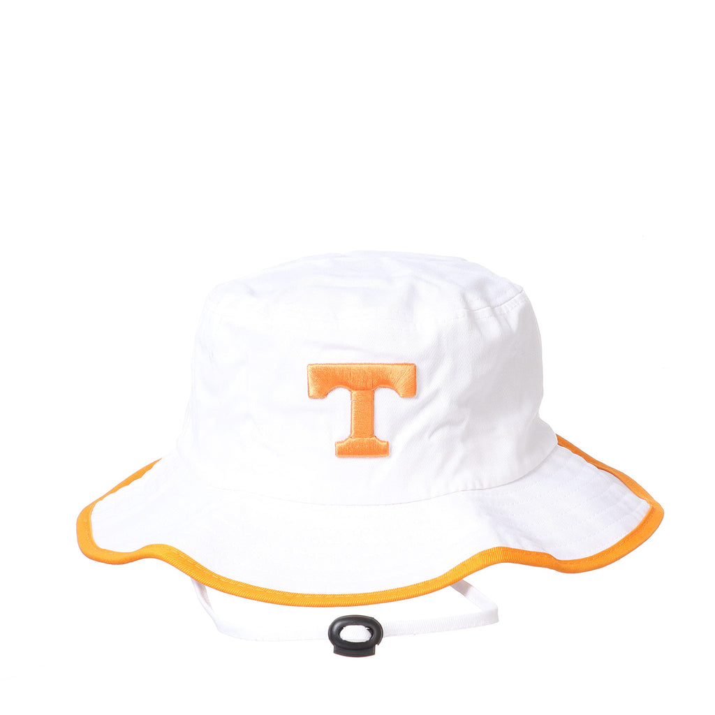 Zephyr Men's Bucket Hat Pontoon Trim, White, Large