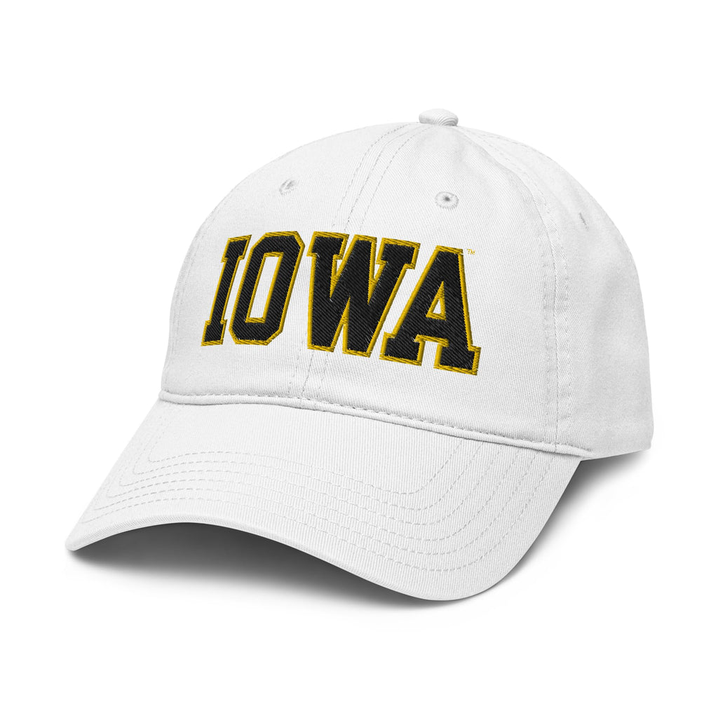 Iowa Hawkeyes Title White Officially Licensed Adjustable Baseball Hat