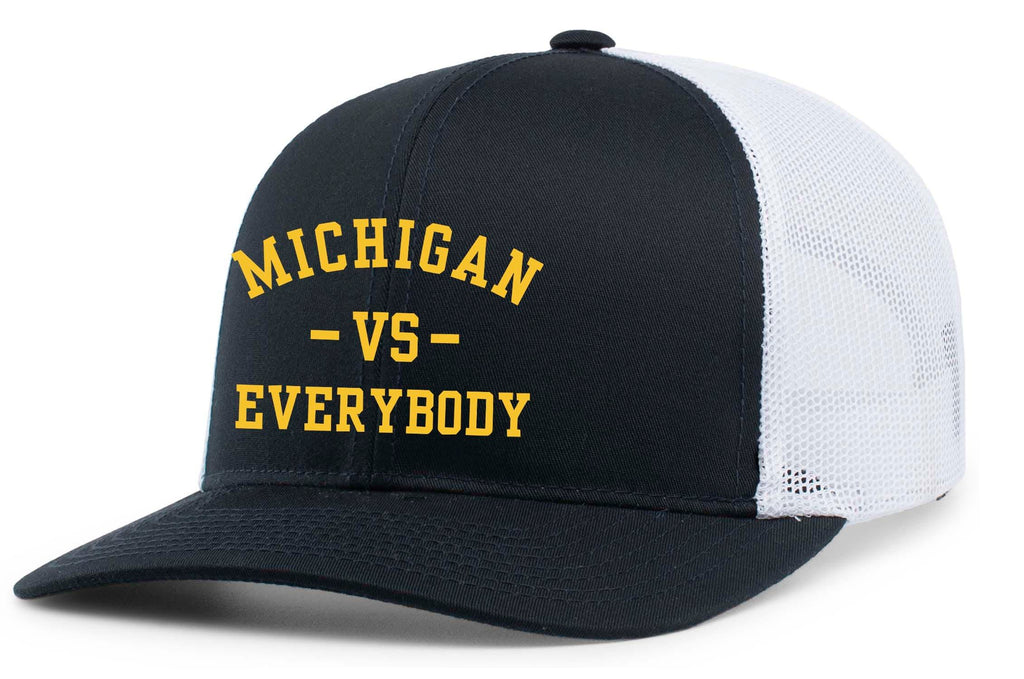 Mens Michigan Hat Michigan Vs. Everybody Football Mesh Back Trucker Hat