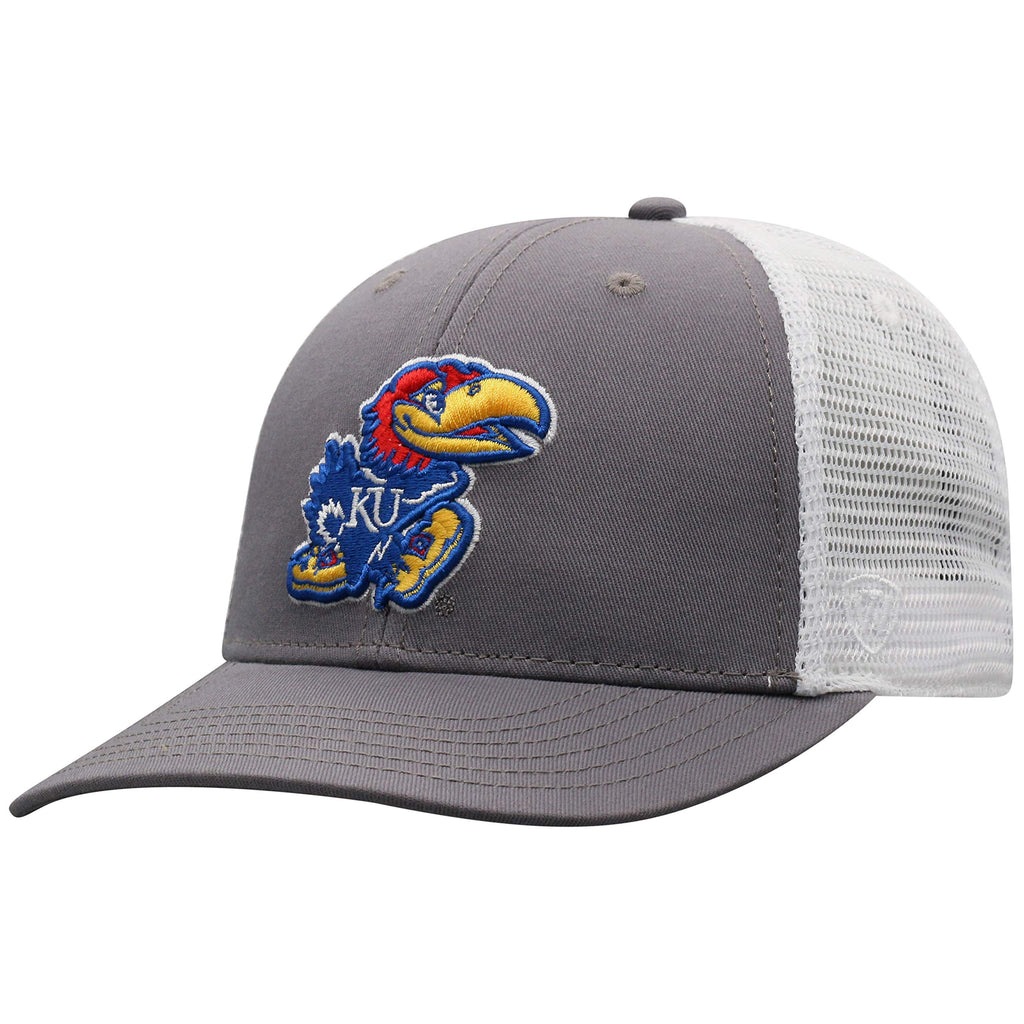 Top of the World Kansas Jayhawks Men's Top of the World BB Trucker Charcoal Icon Hat, Adjustable