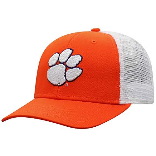 Clemson Tigers Men's BB Orange Mesh Trucker Adjustable Hat - Campus Hats