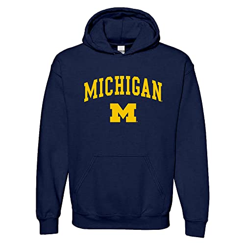 UGP Campus Apparel AH03 - Michigan Wolverines Arch Logo Hoodie - Large - Navy