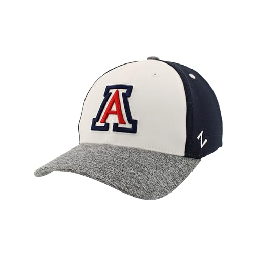 Zephyr Standard NCAA Officially Licensed Hat Fitted Ally, White, Medium