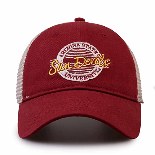 The Game NCAA Snapback - Patch Meshback - Classic Comfort - Adjustable Size - Let Everyone Know which Team You Support (Arizona State Sun Devils - Red, Adult Adjustable)