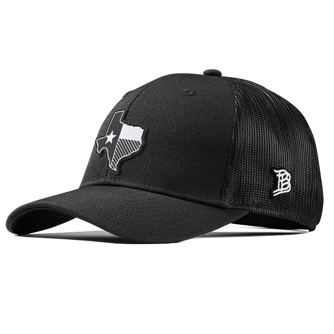 Texas Vintage Curved Trucker (Black/Black)