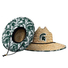 FOCO Men's NCAA Team Logo Floral Straw Sun Hat, OSFA