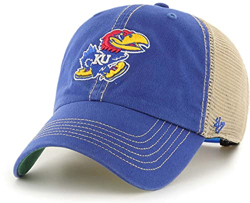 '47 NCAA Trawler Mesh Clean Up Adjustable Hat, Adult One Size Fits All (Kansas Jayhawks)