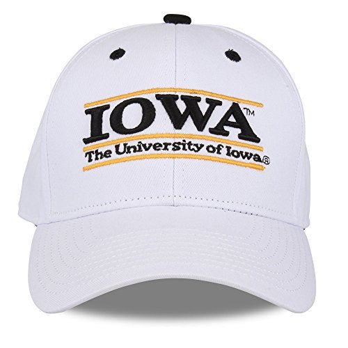 NCAA Iowa Hawkeyes Unisex NCAA The Game bar Design Hat, White, Adjustable