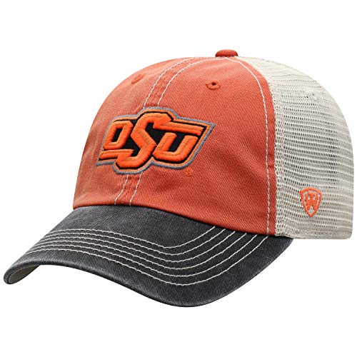 Top of the World Oklahoma State Cowboys Men's Relaxed Fit Adjustable Mesh Offroad Hat Team Color Icon, Adjustable