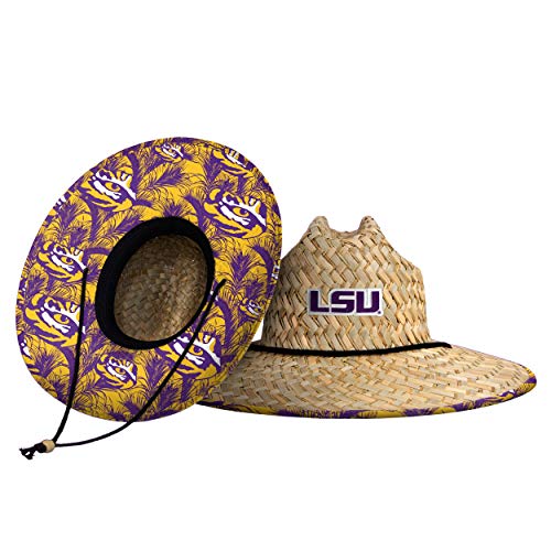 FOCO Men's Team Logo Floral Straw Sun Hat - OS