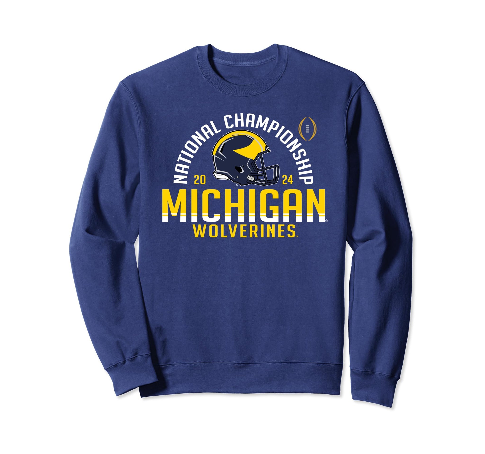 Michigan Wolverines 2024 CFP National Championship Arch Navy Sweatshir   71fJrXHLliL 2048x2048 