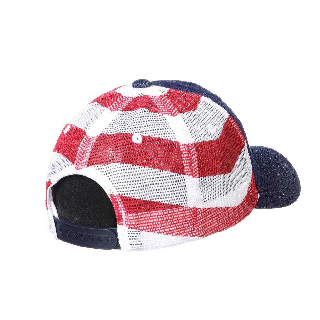 Kansas Jayhawks Gameday Flag Adjustable Hat - Red/White/Blue